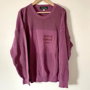 Vintage  Embroidered Alberta Oilmen Knit Sweater